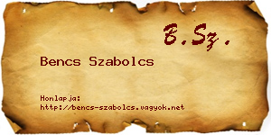 Bencs Szabolcs névjegykártya